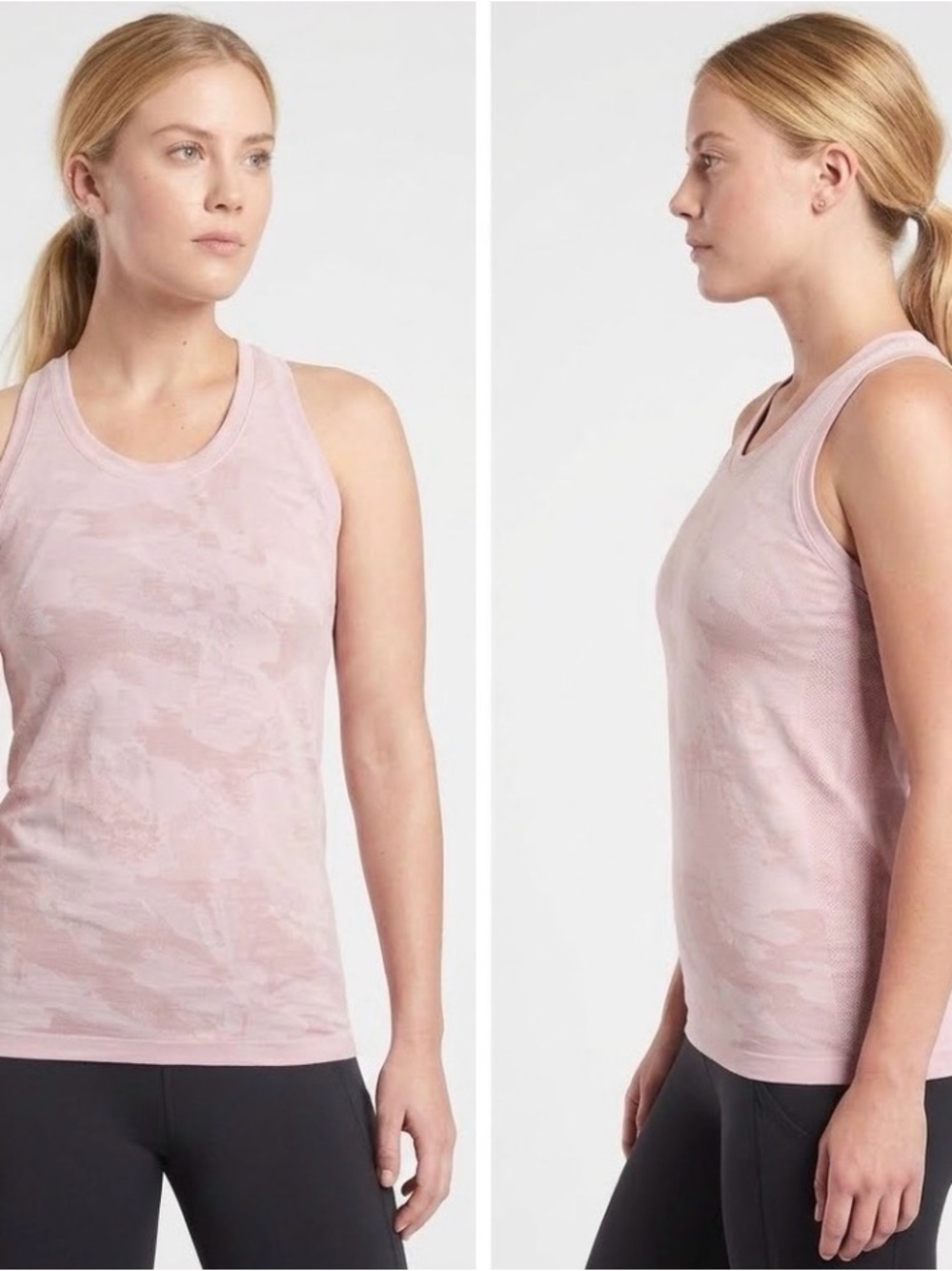 Athleta Momentum Camo Tank Pink L